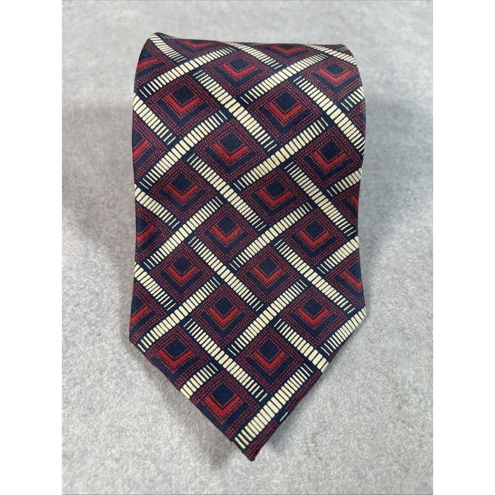 Stafford Red Diamond Geometric Pattern Tie